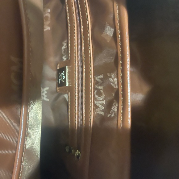 MCM Large Brown Vintage Leather Portable Rucksack Backpack Travel Multipurpose - Picture 6 of 6